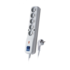 LESTAR LF-530WA Túlfeszültség védő elosztó 5 aljzatos 1.5m - Szürke (1966000354) hosszabbító, elosztó