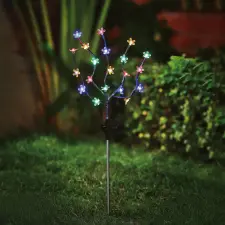  Leszúrható szolár virág - 20 színes LED - 65 cm kültéri világítás