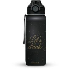 Let's drink kulacs, 400 ml, fekete, Starpak kulacs, kulacstartó