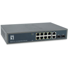 Level One LevelOne GEP-1221 hálózati kapcsoló Beállítást nem igénylő (unmanaged) Gigabit Ethernet (10/100/1000) Ethernet-áramellátás (PoE) támogatása Fekete (GEP-1221) hub és switch