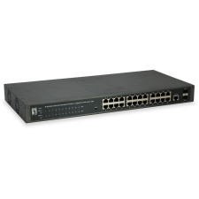 Level One LevelOne GEP-2652 hálózati kapcsoló Vezérelt L2 Gigabit Ethernet (10/100/1000) Ethernet-áramellátás (PoE) támogatása Szürke (GEP-2652) hub és switch
