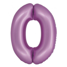 Levendula 0-ás Lavender Mat szám fólia lufi 76 cm party kellék