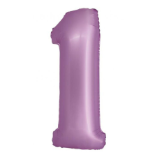  Levendula 1-es Lavender Mat szám fólia lufi 76 cm party kellék
