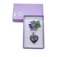 Levendula Álom Ajándékbolt Hematit szív medál (2 cm) medál