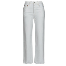 Levis Egyenes szárú farmerek RIBCAGE STRAIGHT ANKLE Fehér US 30 / 29