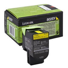 Lexmark 802SY CX310 CX410 CX510 lézertoner eredeti eredeti Yellow 2K 80C2SY0 nyomtatópatron & toner