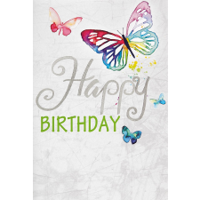 Leykam Alpina (BSB) BSB képeslap, Happy Birthday, pillangós (állvány) képeslap