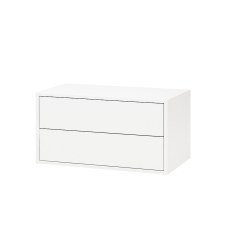 Leziter Boxie 2 fiókos fali szekrény 40x80x37 cm fehér bútor