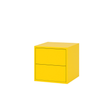  Leziter Boxie Fali Szekrény 2 Fiókos - 40x40x37 cm, Sárga bútor
