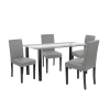 Leziter Cadiz 4+1 étkező garnitúra fekete-szürke