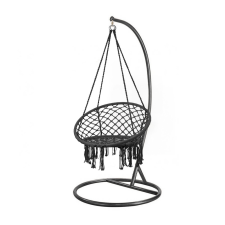 Leziter Cardenas függőfotel állvánnyal fekete-fekete kerti bútor