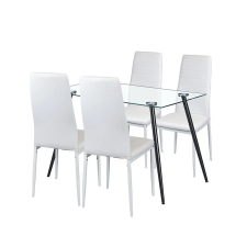 Leziter Cruz 4+1 étkező garnitúra fehér bútor