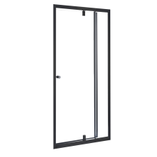 Leziter Flexi állítható zuhanyajtó 86-101x185 cm fekete kád, zuhanykabin