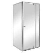 Leziter Flexi falsíkra szerelhető aszimmetrikus zuhanykabin 80x90 cm zuhanytálca nélkül kád, zuhanykabin