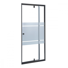 Leziter Flexi-S állítható zuhanyajtó 96-111x185 cm fekete kád, zuhanykabin