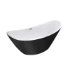 Leziter Flow szabadon álló fürdőkád 170x75x72 cm fekete