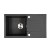Leziter Gori szögletes egy medence + csepegtető gránit mosogató szifonnal fekete