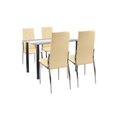 Leziter Lara 4+1 étkező garnitúra bézs bútor