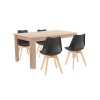 Leziter Lola 4+1 étkező garnitúra fekete-sonoma tölgy