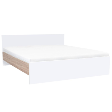 Leziter Miami franciaágy ágyneműtartó nélkül 180x200 cm fehér-sonoma tölgy lakástextília