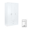 Leziter Miami gardróbszekrény 120x205 cm fehér-fehér