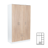 Leziter Miami gardróbszekrény 120x205 cm sonoma tölgy-fehér