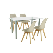 Leziter Midori 4+1 étkező garnitúra bézs bútor