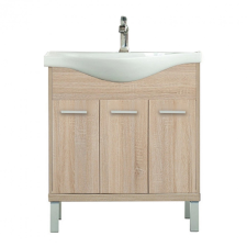 Leziter Nerva 75 cm-es bútorhoz alsószekrény, mosdóval, Sonoma tölgy fürdőszoba bútor