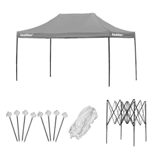 Leziter Összecsukható kerti pavilon 3x4,5 m szürke kerti bútor