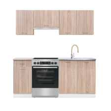 Leziter Praktik 180 konyhabútor, fehér korpusz, sonoma tölgy front bútor