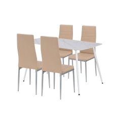 Leziter Renton 4+1 étkező garnitúra bézs-szürke bútor