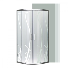 Leziter Spirit BAMBOO 90x90x180cm-es íves zuhanykabin, zuhanytálca nélkül kád, zuhanykabin