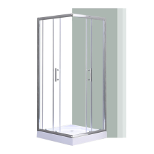 Leziter Spirit Clear 90x90 cm szögletes zuhanykabin, zuhanytálcával kád, zuhanykabin