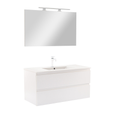 Leziter Vario Forte 100 komplett fürdőszoba bútor fehér-fehér fürdőszoba bútor