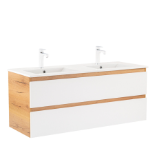 Leziter Vario Forte 120 alsó szekrény mosdóval tölgy-fehér fürdőszoba bútor