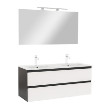 Leziter Vario Forte 120 komplett fürdőszoba bútor antracit-fehér fürdőszoba bútor