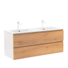 Leziter Vario Pull 120 alsó szekrény mosdóval fehér-tölgy