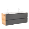 Leziter Vario Pull 120 alsó szekrény mosdóval tölgy-antracit