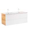 Leziter Vario Pull 120 alsó szekrény mosdóval tölgy-fehér