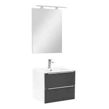 Leziter Vario Trim 60 komplett fürdőszoba bútor fehér-antracit fürdőszoba bútor