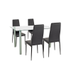 Leziter Verna 4+1 étkező garnitúra fekete-fekete