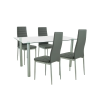 Leziter Verna 4+1 étkező garnitúra szürke-szürke