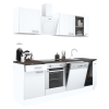 Leziter Yorki 220 konyhabútor fehér korpusz,selyemfényű fehér fronttal alsó sütős elemmel