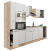 Leziter Yorki 300 konyhablokk sonoma tölgy korpusz,selyemfényű fehér fronttal