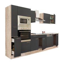 Leziter Yorki 310 konyhabútor sonoma tölgy korpusz,selyemfényű antracit fronttal bútor