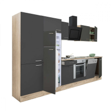 Leziter Yorki Konyhabútor - Sonoma Tölgy/Antracit - 300cm bútor