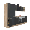Leziter Yorki Konyhabútor - Sonoma Tölgy/Antracit - 310 cm