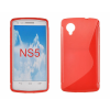 LG Google Nexus 5 D820, Szilikon tok, S-Case, piros