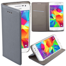LG K3 telefon tok, könyvtok, oldalra nyíló tok, mágnesesen záródó, K100, szürke tok és táska