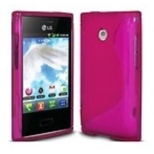 LG Optimus L3 2 E430, Szilikon tok, S-Case, rózsaszín tok és táska